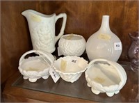 Group of Milk Glass Pieces