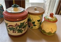 Gail Pittman Set of Ceramic Canisters