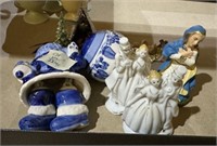 Porcelain Christmas Figurines and Lady and Gents F
