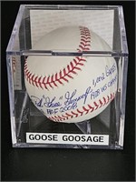 Autographed Goose Goosage Baseball w/ COA