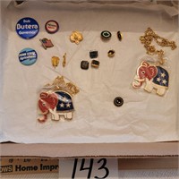 Political and Other Pins Lot
