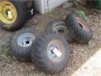 2 AT24x11.5x10, 2 25x8x12, ATV tires/4-hole wheels