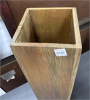 Wood Vase / Umbrella Holder 22” h , 6.5” w