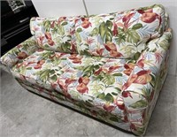 Floral Sleeper Sofa  76” w 36” d  ( few stains on