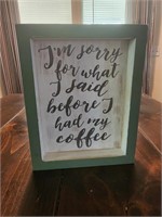 Coffee lovers sign 7x9