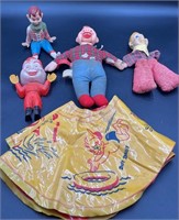 Vtg Dilly Dally Inner Tube & Howdy Doody Dolls