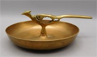 Vintage Brass Bird Nutcracker Bowl Korea