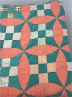 Hand stitched cutter quilt 76 x 66