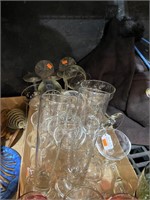 Clear glasses and stemware sets