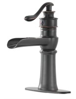Waterfall Single-Hole Faucet with Deck Plate