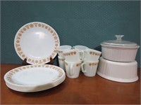 CORELLE (BUTTERFLY GOLD) 8 PLATES AND MUGS