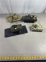 Military model vehicles, marked Unimax and 21st
