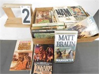 Flat Of Western Paperback Books Includes Man-
