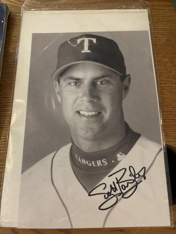 Autographed baseball picture