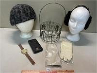 NEAT MIXED LADIES LOT WITH WIRE BASKET AND MORE