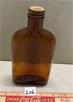 THE CHRISTIAN BROTHERS AMBER COLOR GLASS BOTTLE