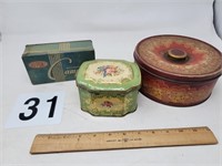 Vintage advertising tins