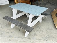 child size wood picnic table - 36 x 37 x 21"h