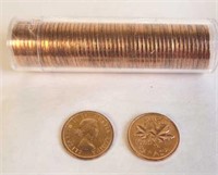 50 - 1963 Elizabeth II Canadian Pennies