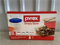 10 Piece Glass Pyrex Storage Set