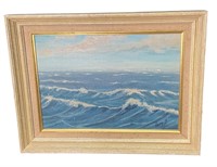 Signed Oil on Board Ocean Scene