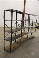(3) Metal Shelves Approx 36"x15"x68"