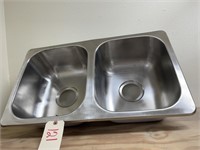 Stainless Double Sink 27"x15"