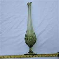 Vintage Fenton Colonial Green Swung Vase