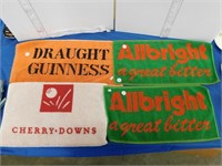 4 BAR TOWELS - DRAUGHT GUINESS,, CHERRY DOWNS