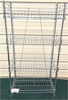 VINTAGE WIRE STORE SHELF RACK CHIPS PRETZELS 61"T