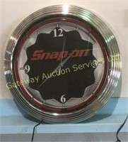 Snap - On Battery Operated Clock with Neon Light..