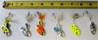 6 Worden's Vibric Rooster Tail Spinner Lures