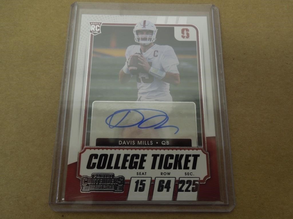 2021 PANINI NFL RC AUTO DAVIS MILLS CONTENDERS