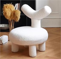 Ottoman Pouf Boucle Chair,Small