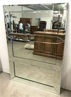 3 Panel Beveled Framed Mirror