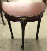 Demilune Table with Queen Anne Legs