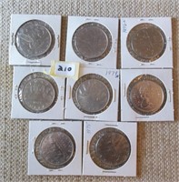 8 Canadian One Dollar Coins