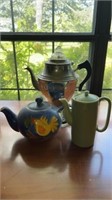 Teapots, manning Bowman Co electric silver t