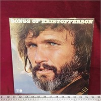 Songs Of Kristofferson 1977 LP Record