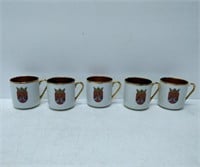 lot of 5 cups, arabia from finland