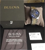 New Mens Bulova 98c145 Two-tone Watch