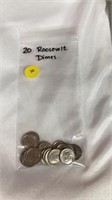 20 Roosevelt Dimes