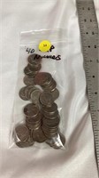 40 Jefferson nickels