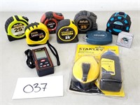 Tape Measures, Laser Distance Meter, Chalk Line