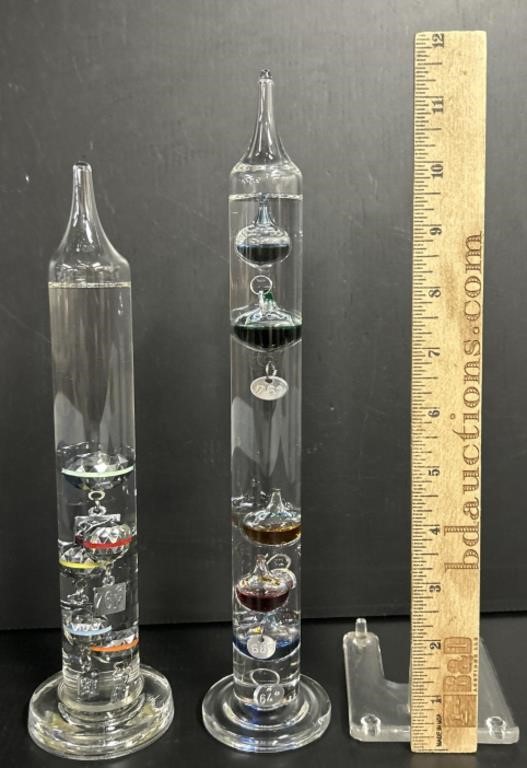 2 Galileo Glass Floating Thermometer