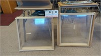 2 Disassembled COVID Desk Shields 26" X 24"