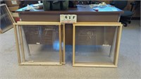 2 Disassembled COVID Desk Shields 26" X 24"