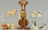 LARGE WHIPPET DOG DOORKNOCKER & 7 PAPERWEIGHTS