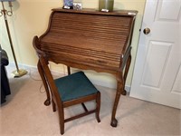 Petite Oak Roll top desk