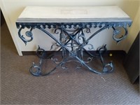 Nice entryway/hallway table.  Concrete top and